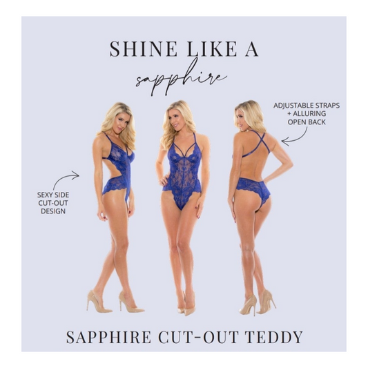 Sapphire Cut-Out Teddy