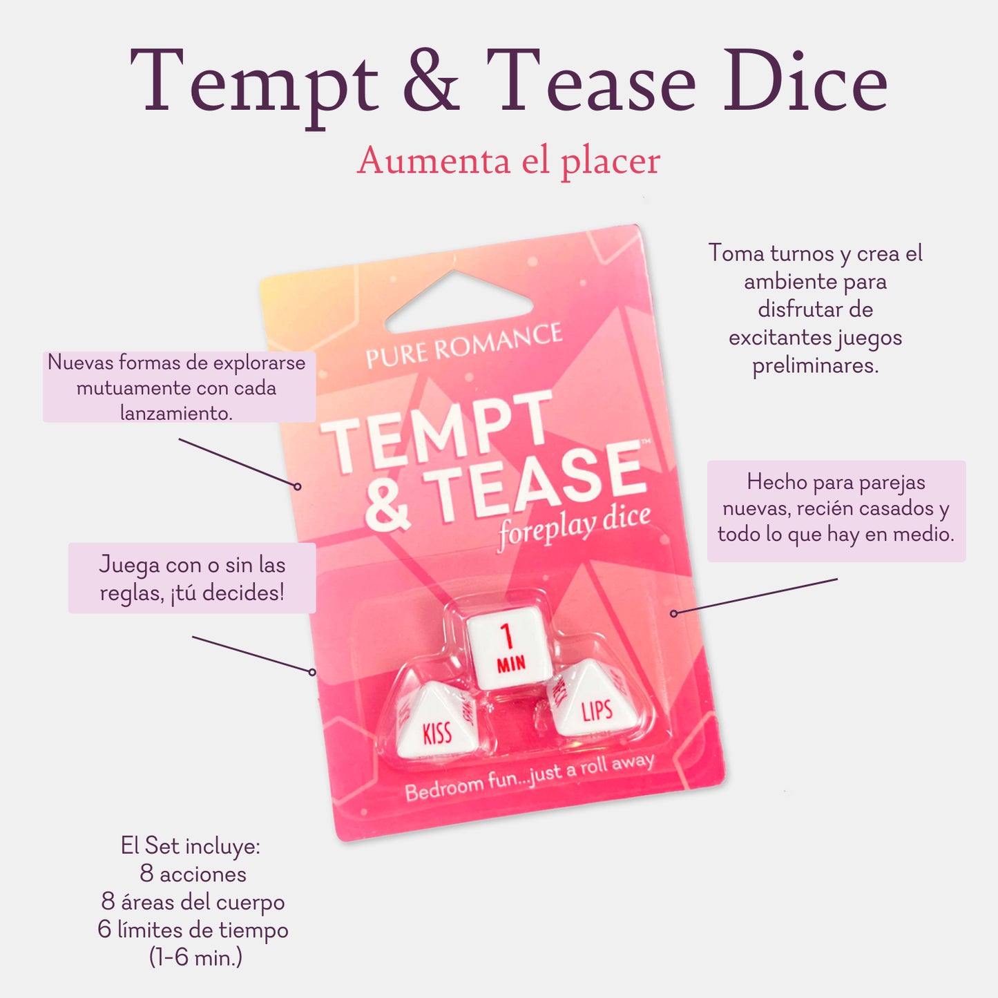 Tempt &amp; Tease Dice FOREIGN GAME DICE FOR COUPLES